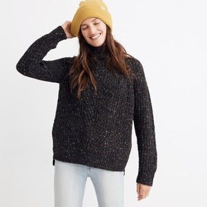 Madewell black speckled turtleneck